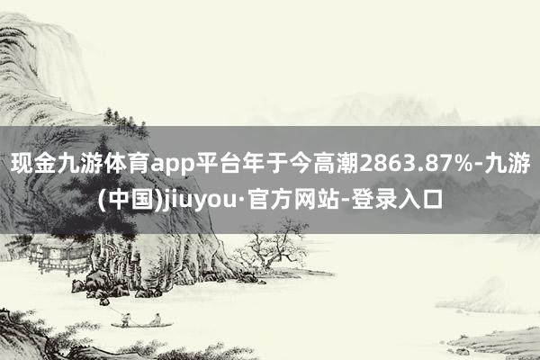 现金九游体育app平台年于今高潮2863.87%-九游(中国)jiuyou·官方网站-登录入口