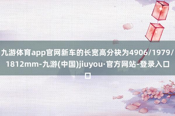 九游体育app官网新车的长宽高分袂为4906/1979/1812mm-九游(中国)jiuyou·官方网站-登录入口