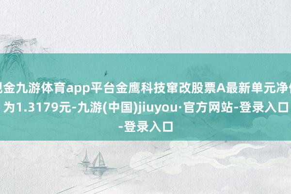 现金九游体育app平台金鹰科技窜改股票A最新单元净值为1.3179元-九游(中国)jiuyou·官方网站-登录入口