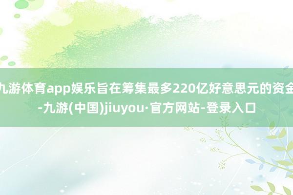 九游体育app娱乐旨在筹集最多220亿好意思元的资金-九游(中国)jiuyou·官方网站-登录入口