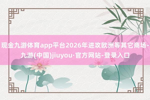 现金九游体育app平台2026年进攻欧洲等其它商场-九游(中国)jiuyou·官方网站-登录入口